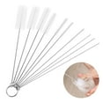 thumbnail image 2 of HERFIER 10pcs Nylon Tube Brushes Pipe Cleaning Brush for Drinking Straws Glasses Keyboards Jewelry Cleaning (White) 7.86x0.94x0.94in, 2 of 8