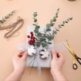 thumbnail image 5 of 24 piezas de tallos de hojas de eucalipto artificiales, ramas de tacto verde gris real para centro de mesa de oficina en casa, decoración de arreglos florales para banquetes de boda, 5 of 5