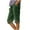 Army Green, variant on Linen Long Shorts for Women Summer Fashion Hollow-out Lace Knee Length Wide Leg Casual Pants with Pockets (L, Khaki)