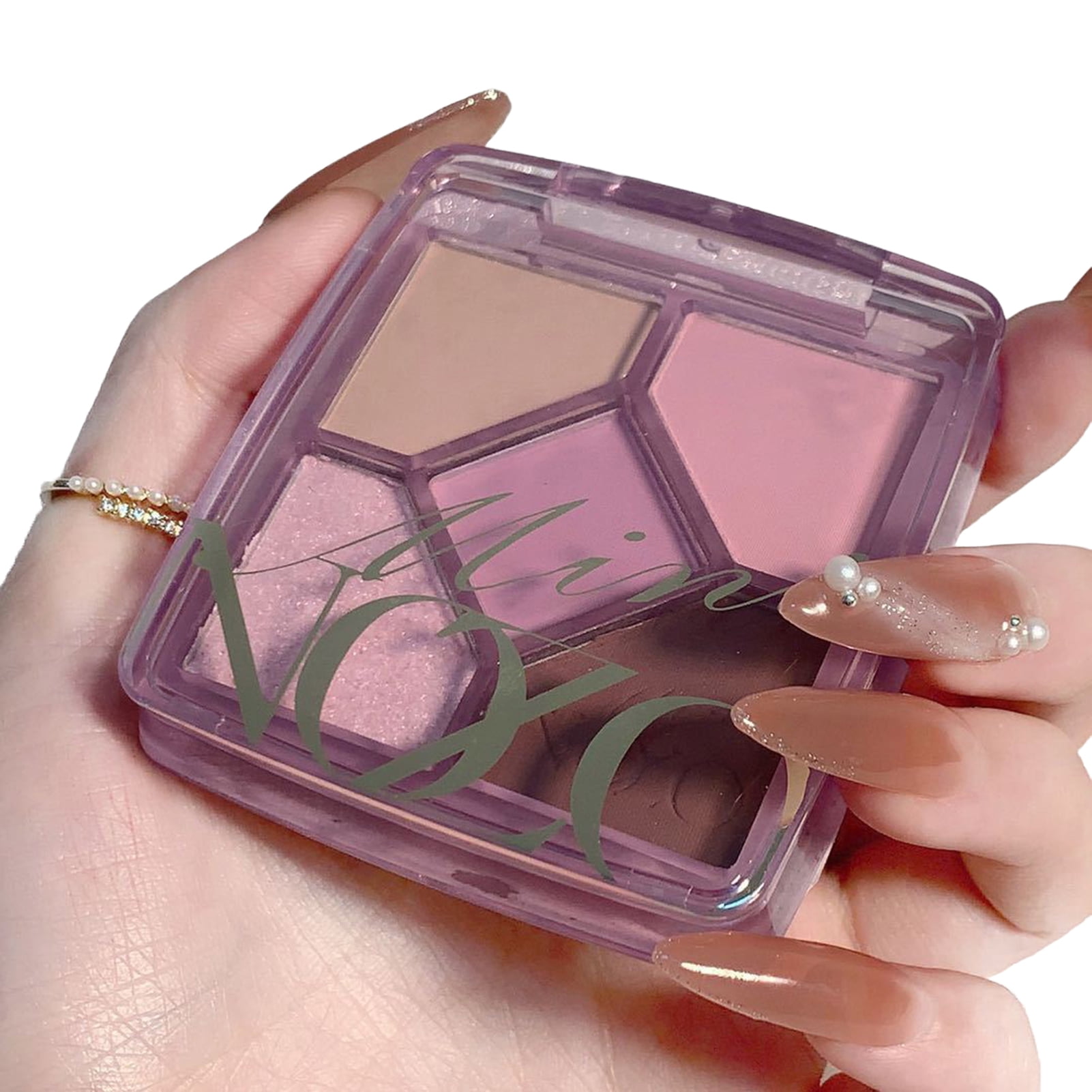 Yasu Eyeshadow Palette Neutral Tones Blendable Shiny Visual Effect Non