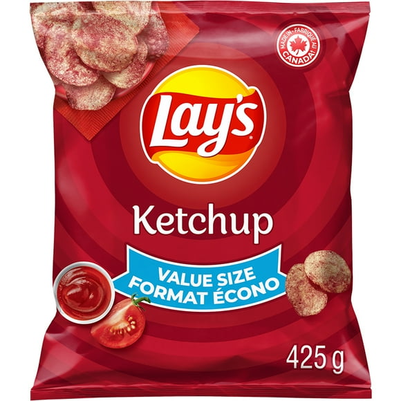 Lay’s Ketchup Flavoured Potato Chips, Value Size, 425 g.