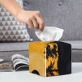 thumbnail image 6 of Lsque Sunset River Pine Trees Printed Tissue Box Cover Holder, Facial Paper Organizer Dispenser,Square with Bottom Belt, PVC Leather Decorative Organizer, 6 of 8