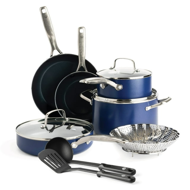 Cookware Set Blue Diamond 11 Piece Diamond Infused Ceramic