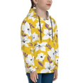 thumbnail image 3 of Kdxio Lilies Flowers Pattern Boys Athletic Unisex Boys Girls Hoodie with Pocket Sweatshirts-X-Large, 3 of 6