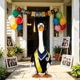 thumbnail image 6 of 4 Piece Graduation Themed Porch Goose Outfits With Gown Cap Glasses And Diploma Scroll For 19-23 Inch Statues Graduation Season Front Porch Decor, 6 of 8