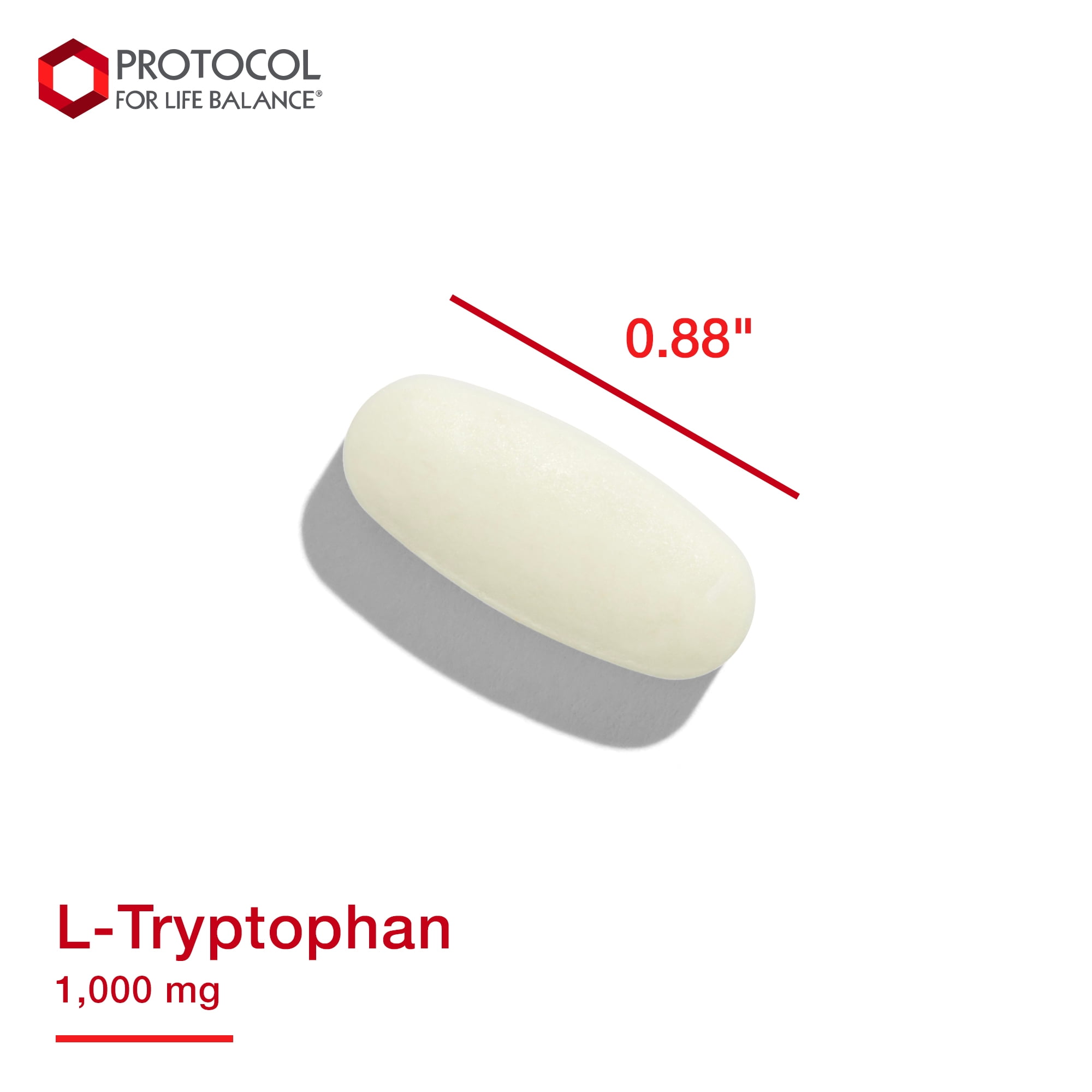Protocol L-Tryptophan 1000mg - Mood Support, Sleep Support - 60 Tabs