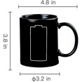 thumbnail image 4 of CZCPP-tasses à Changement de Chaleur, Tasses Sensibles en Céramique Chauffées pour Café avec Batterie Rechargeable, 12oz Tasse à Thé Noire Mignonne, 4 of 4