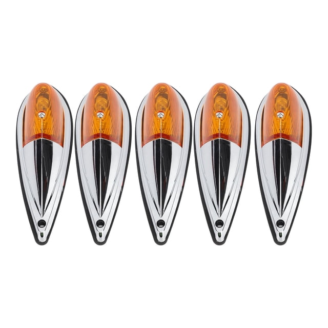 Luces De Marcador De Cabina De 5 Piezas Luces De Espacio Libre De Cabina Luces De Carreras De Techo Universales Para Camiones Remolques Tractores Con Bombillas De Halógeno Súper