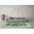 thumbnail image 3 of Ahgly Company Indoor Rectangle Oriental Turquoise Blue Traditional Area Rugs, 5' x 8', 3 of 4