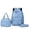 Blue, variant on Three Piece Youth Schoolbag With Cute Printed Design Double Shoulder Student Backpack