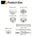 thumbnail image 2 of Uxcell 42Set 17mm Leather Snap Fastener Kit with 4 Install Tools, Silver, 2 of 6