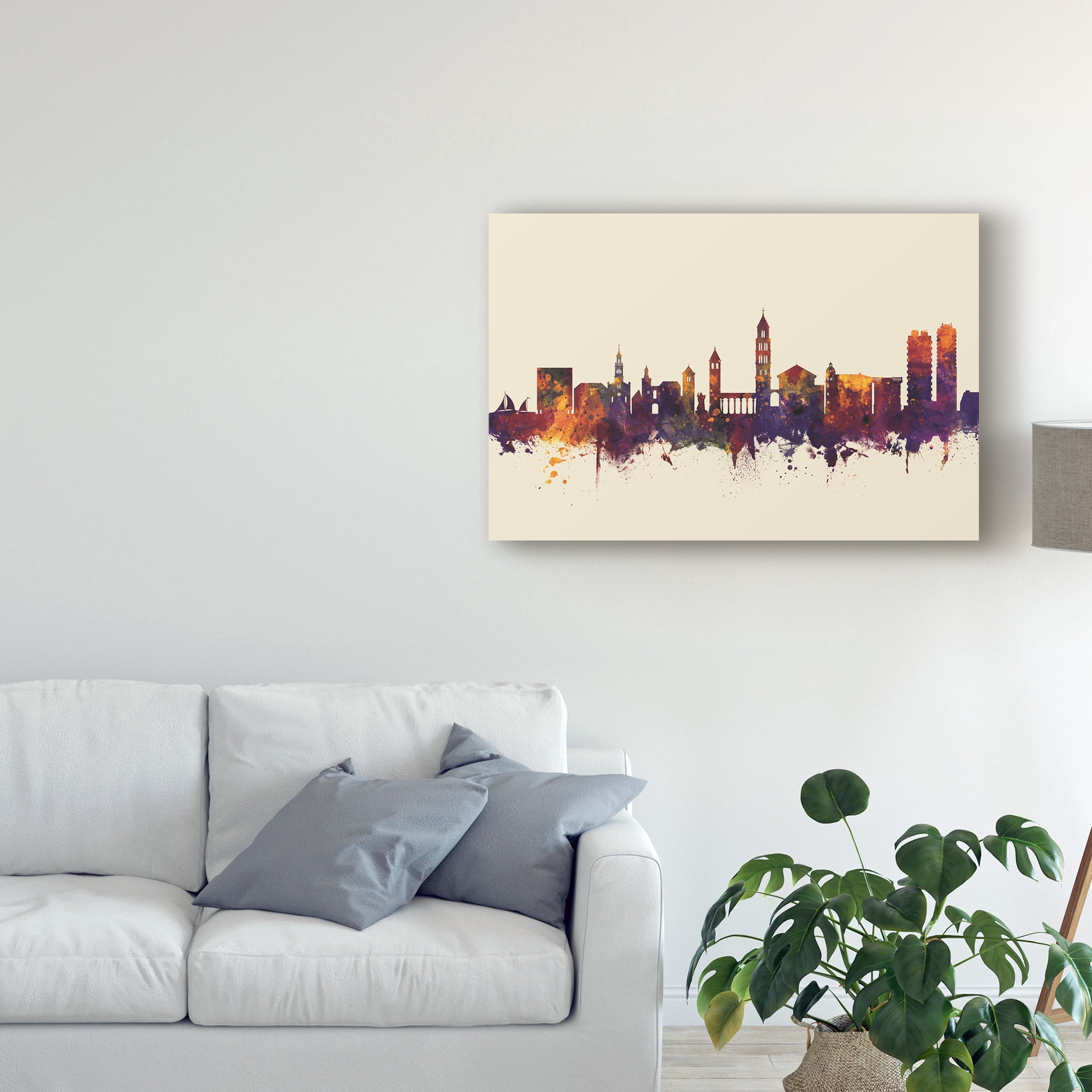 Trademark Fine Art 'Split Croatia Skyline III' Canvas Art by Michael Tompsett