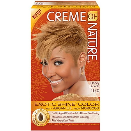 Creme of Nature Exotic Shine Color Hair Color, 10.0 Honey (Best Honey Blonde Hair Color)