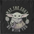 thumbnail image 2 of Men's Star Wars: The Mandalorian Grogu May the Eggs Be With You Graphic Tee Black Medium, 2 of 5