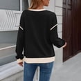 thumbnail image 6 of DAFPZW Women's Oversized Sweatshirt Crewneck Long Sleeve Lightweight Pullover Tops Color Block Fall Fashion Comfy Shirts, 6 of 9