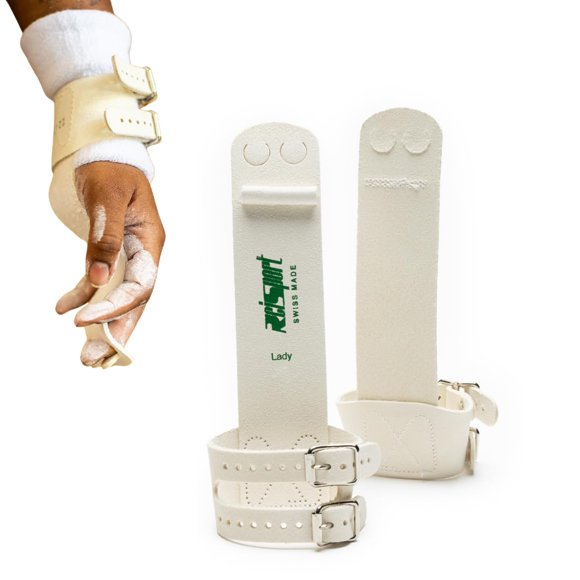 Barra asimétrica Gymnastics Grips Reisport para mujer, doble hebilla