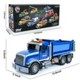 thumbnail image 5 of KY 3 4 5 6 7 Years Old Boys, 15" Large Tow Truck Toy,Friction Powered Transport Truck Crane Toy with Lights and Sounds,with Roadster,Toddlers Gifts, 5 of 6