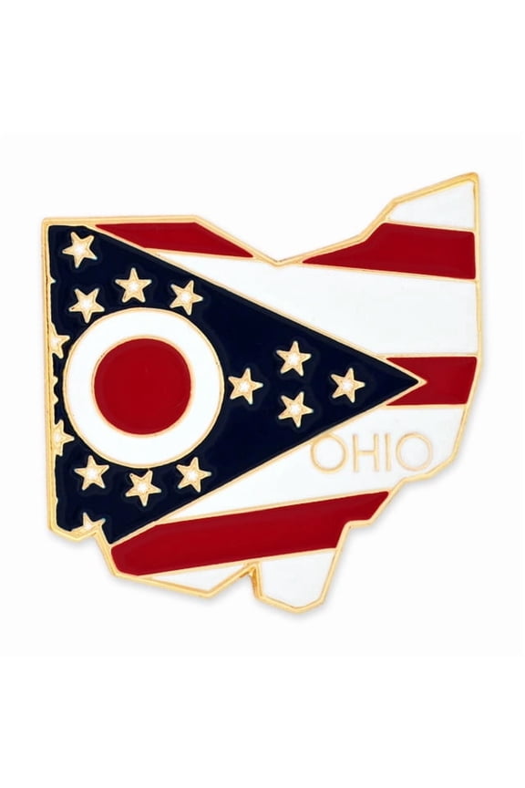 Idaho Shape Flag Enamel Pins - Gold Plated US State Lapel Pins