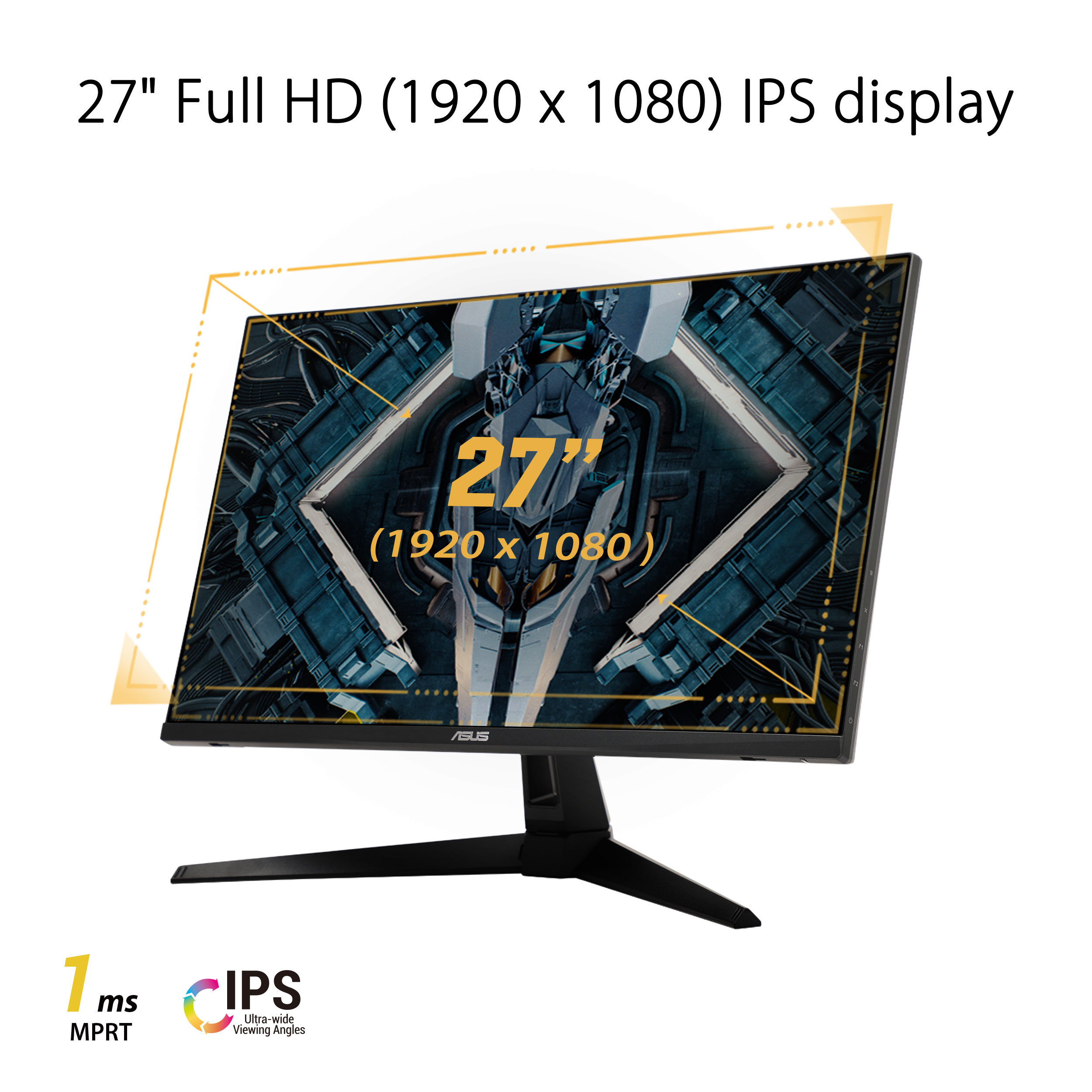 ASUS TUF Gaming 27” LED Gaming Monitor, 1080P Full HD, 165Hz (Supports 144Hz), IPS, 1ms - image 2 of 6
