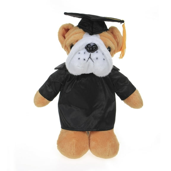 Made by Aliens Personalized Bulldog Stuffed Animal Plush Toy – Perfect Gift for Graduation Name or Your School Logo on Gown, Best for Any Grad School Kids 12 Inches