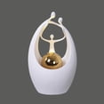thumbnail image 4 of Fuente de mesa triple pequeña Hi-Line Gift Ltd, LED dorado, 4 of 7