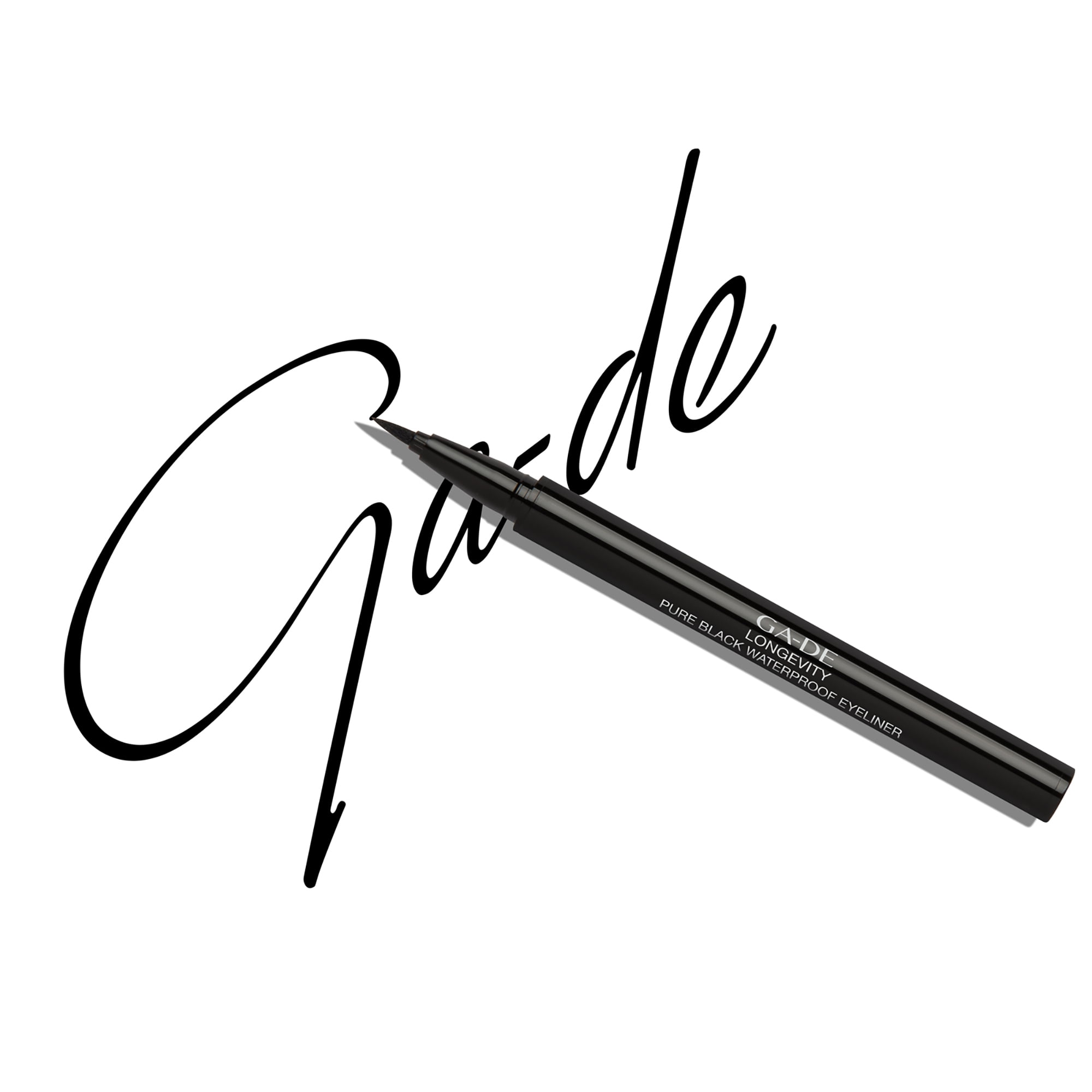 GA-DE Longevity Pure Waterproof Eyeliner, Liquid Eyeliner, Black, 0.01 oz