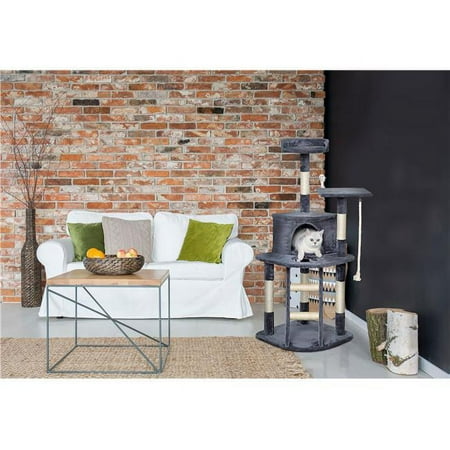 UPC: 0810602022818 | Go Pet Club HC-004 49 in. Economical Cat Tree Condo with Sisal Covered Posts