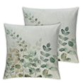 Nawypu Spring Sage Green Leaf Throw Pillow Covers Set of 2 Summer