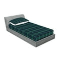 thumbnail image 2 of Ambesonne Tartan Fitted Sheet & Pillow Sham Set, Scottish Folklore Pattern, Twin, Dark Green Black, 2 of 2