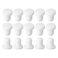 thumbnail image 1 of 15Pack Tapón de agujero de silicona, tapones de goma sólidos en forma de T a prueba de agua, sellos para botellas, tapón de tubo de 5.3mm/0.21" para bañera, altura del tapón de 0.28", blanco, 1 of 6