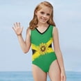 thumbnail image 5 of FOR U DESIGNS Sunflower Girls Swimsuit Size 11-12T Jamaican Flag One Piece Gymnastics Leotards Dancing Athletic Outfits Fashion Sleeveless Bodysuit, 5 of 8