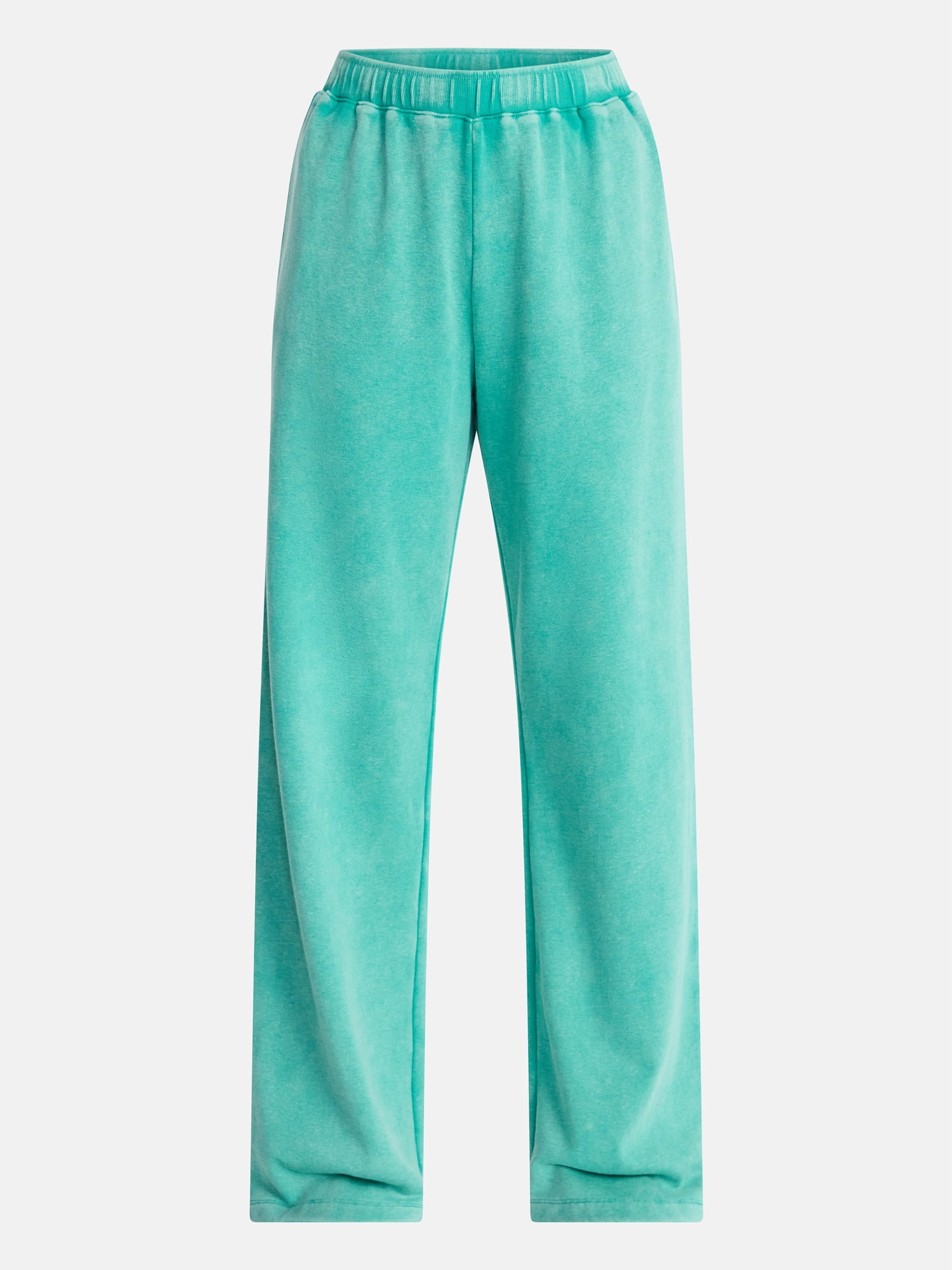 No Boundaries Washed Fleece Wide Leg Pants, 31" Inseam, Women's XXS-XXL