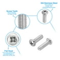 thumbnail image 3 of Uxcell Phillips Pan Head Screws, 30 Pack M5-0.8 x 16mm 304 Stainless Steel 18-8 Full Thread Pan Head Machine, 3 of 7
