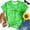 Green, variant on Green Womens Tops Plus Size Crew Neck Tie Dye Short Sleeve T-Shirts Blouses & Button-Down Shirts