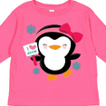 thumbnail image 4 of Inktastic Penguin Girl Snowflakes Girls Long Sleeve Toddler T-Shirt, 4 of 5