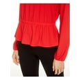 thumbnail image 3 of BAR III Womens Red Long Sleeve V Neck Top Size: XXL, 3 of 4