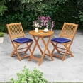 thumbnail image 6 of Topcobe Outdoor Folding Chairs with Seat Cushions Set of 2, Outdoor Patio Furniture for Garden Backyard Pool Deck-Navy, 6 of 8