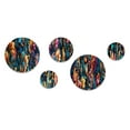 thumbnail image 3 of Designart "Paisley Rhapsody Of Bohemia" Paisley Round Wall Art Set Of 5 - Multicolor Glam Office Room Wall Art Set, 3 of 6