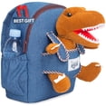 thumbnail image 1 of Mochila Naturally KIDS con diseño de dinosaurio para niños de 5 a 7 años con peluche, 1 of 7