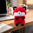 thumbnail image 3 of Magnetic Fox Stuffed Animal with Soft Plush, Small Size, Red and White, for Office Desk, Desk Decoration, 3 of 5