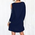 thumbnail image 4 of Remorqué22 Femmes Robe Formelle Femmes au Large Épaule V-Cou Maxi Robe Longue Froncé Split Bodycon Soirée Robes Formelles (Pourpre M), 4 of 7