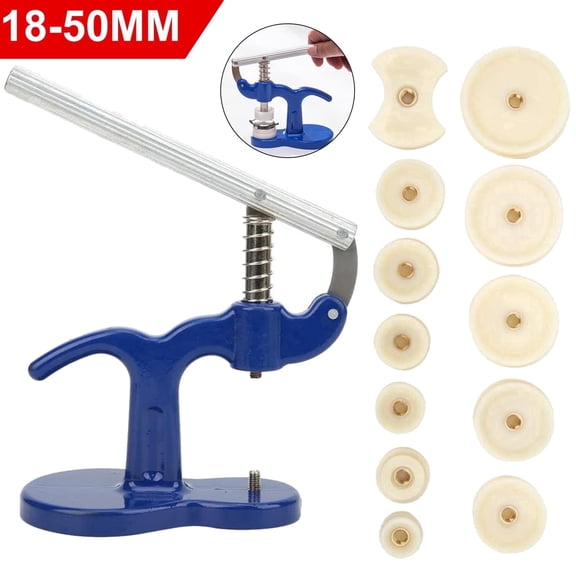 E-Greetshopping Watch Press Tool Kit, 13-Piece Set with 18–50mm Dies for Case Back and Crystal Installation
