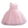 thumbnail image 4 of LOVZFMLL Robe Mignonne à Manches Courtes pour Tout-Petits Enfants Couleur Unie Imprimée Extensible Robe Trapèze, 4 of 5