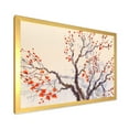 thumbnail image 2 of Buds and Red Flowers On The Spring Blossoming Tree 32 in x 16 in Framed Painting Canvas Art Print, by Designart, 2 of 4