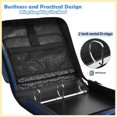 thumbnail image 4 of Zipper Binder with Shoulder Strap 2 inch 3 Ring Waterproof File Folder Organizer Bag 500 Sheet Starry Sky Background with Stars, 4 of 8