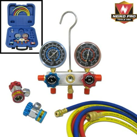 r134a conditioner manifold gauge deluxe aluminum air walmart