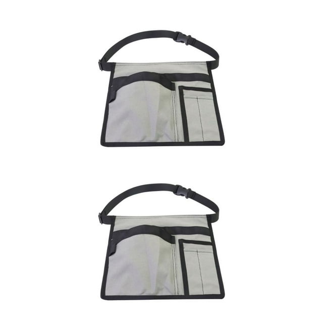 VONKY Pochette à Outils Durable pour Jardin et Bricolage Imperméable et Réglable Sangle Larme Gris 2Set