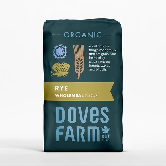 Doves Farm Organic Stoneground Wholemeal Rye Flour 1kg