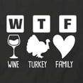 thumbnail image 2 of Wine Turkey Family T-Shirt | Cute Thanksgiving Black Tee Gift, 2 of 5