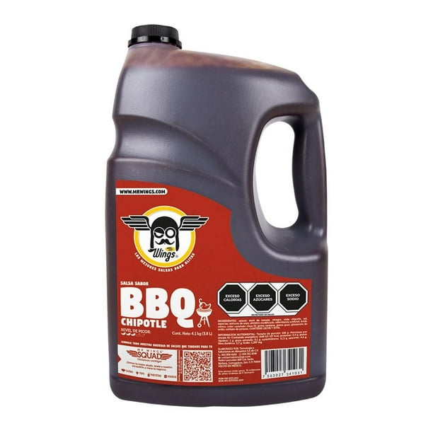Salsa para alitas, carne y botanas Mr Wings Sabor BBQ Chipotle 4.1 Kg